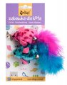 Dingo Zabawka dla kota - Kolorowe myszki 2szt różowa i niebieska